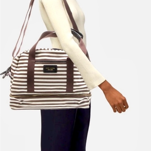 Henri Bendel Weekender Travel Duffel& Tote-Carryon Bag-Great Preowned Condition - Picture 3 of 14